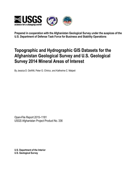 Topographic and Hydrographic GIS Datasets for the Afghanistan Geological Survey and U.S