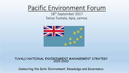 Tuvalu National Environment Management Strategy 2015-2020