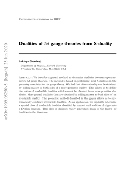 Dualities of 5D Gauge Theories from S-Duality