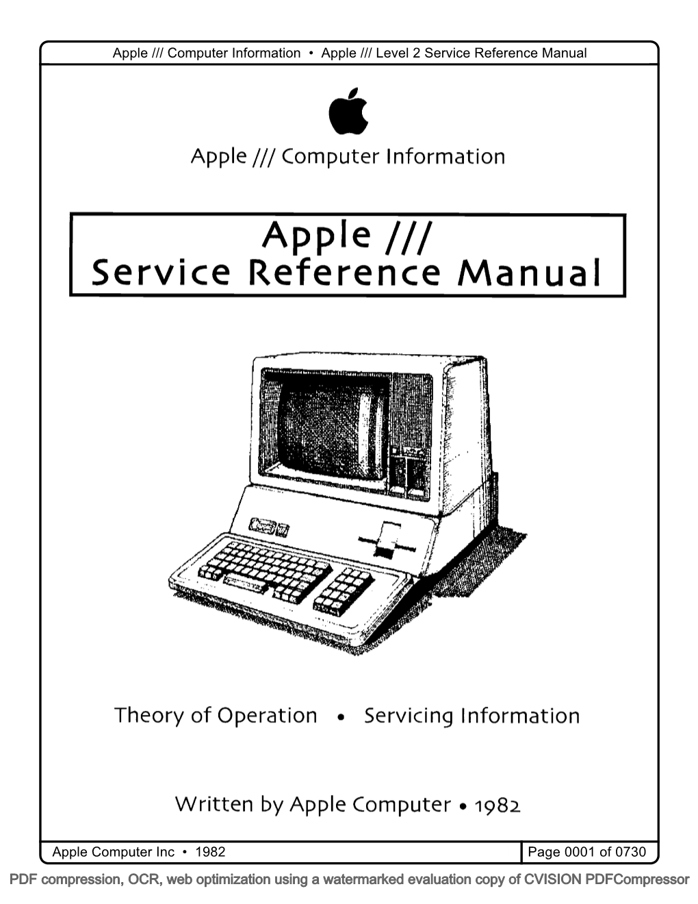 Apple III Service Reference Manual-OCR-1982.Pdf