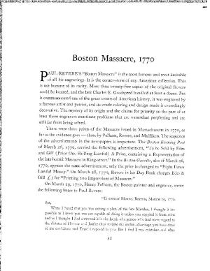 Boston Massacre, 1770