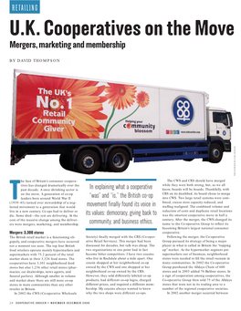 U.K. Cooperatives on the Move Mergers, Marketing and Membership