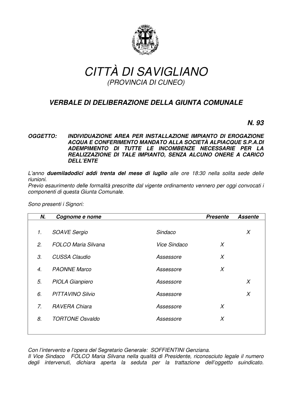 Città Di Savigliano (Provincia Di Cuneo)