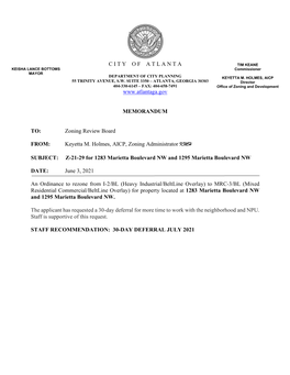 Zoning Review Board FROM