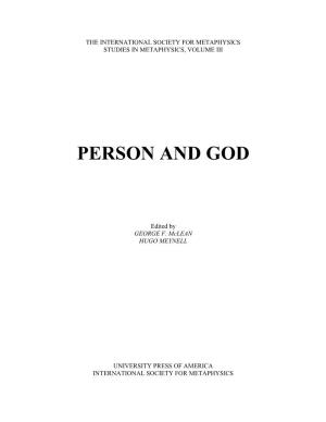 Person and God
