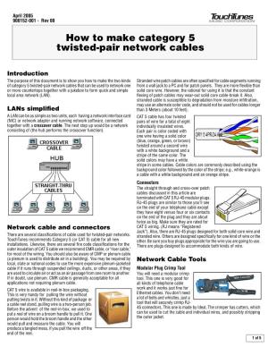 900152-001-How to Make CAT-5 Twisted-Pair Network Cables