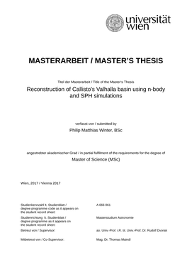 Masterarbeit / Master's Thesis