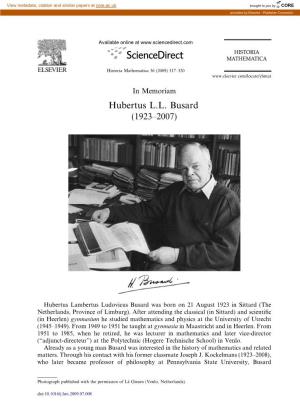 Hubertus L.L. Busard (1923–2007)