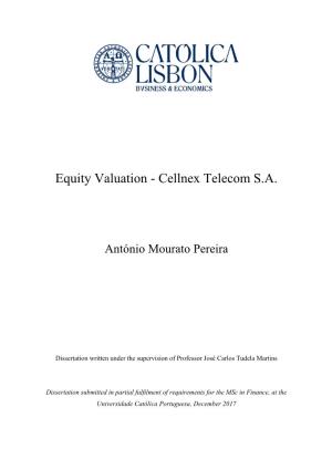 Equity Valuation - Cellnex Telecom S.A