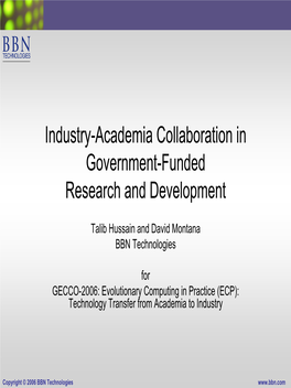 Industry-Academia Collaboration in Government-Funded Research and Development