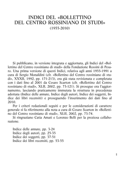 BOLLETTINO CD-Ind..Premessa .. Page1, Page