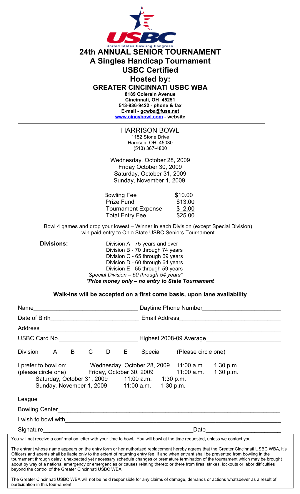 24Th ANNUAL SENIOR TOURNAMENT