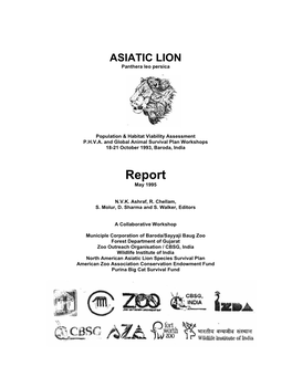 Asiatic Lion Report