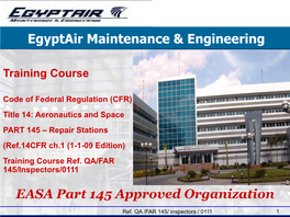 EASA Part 145 Approved Organization Egyptair Maintenance