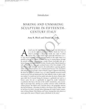 Making and Unmaking Sculpture in Fifteenth- Century Italy