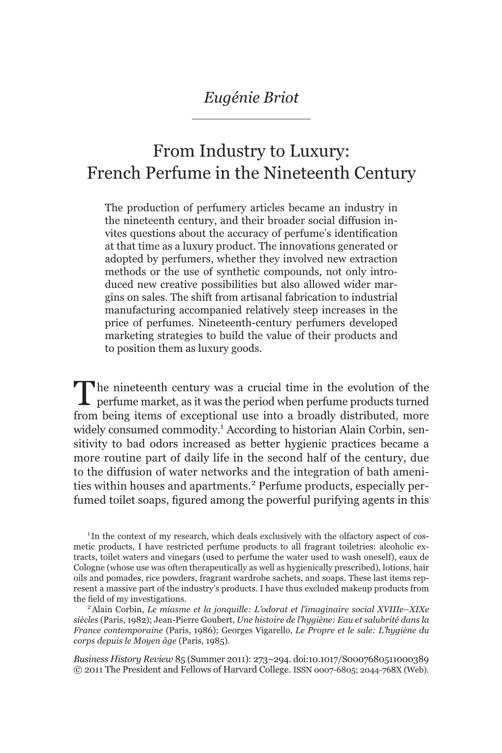 French Perfume in the Nineteenth Century