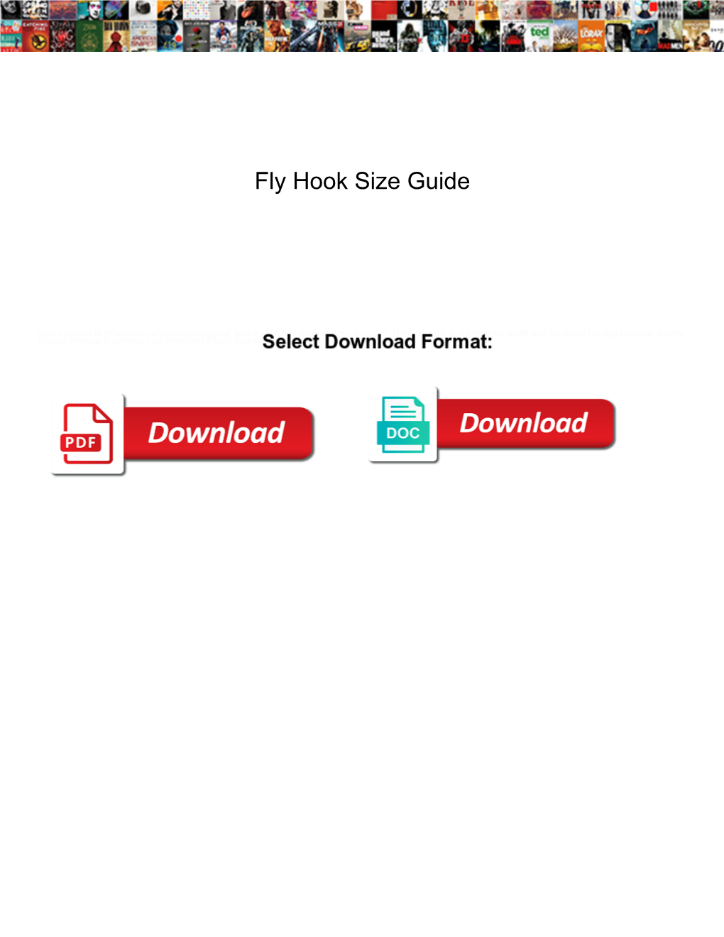 Fly Hook Size Guide