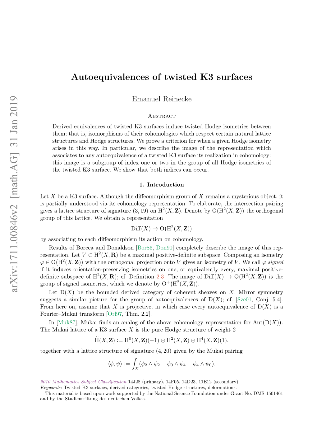 Autoequivalences of Twisted K3 Surfaces Theorem for Twisted K3 Surfaces