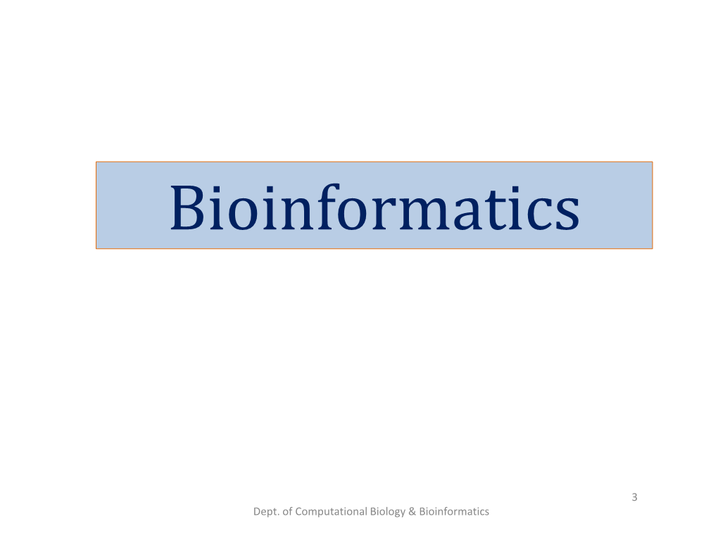 Bioinformatics