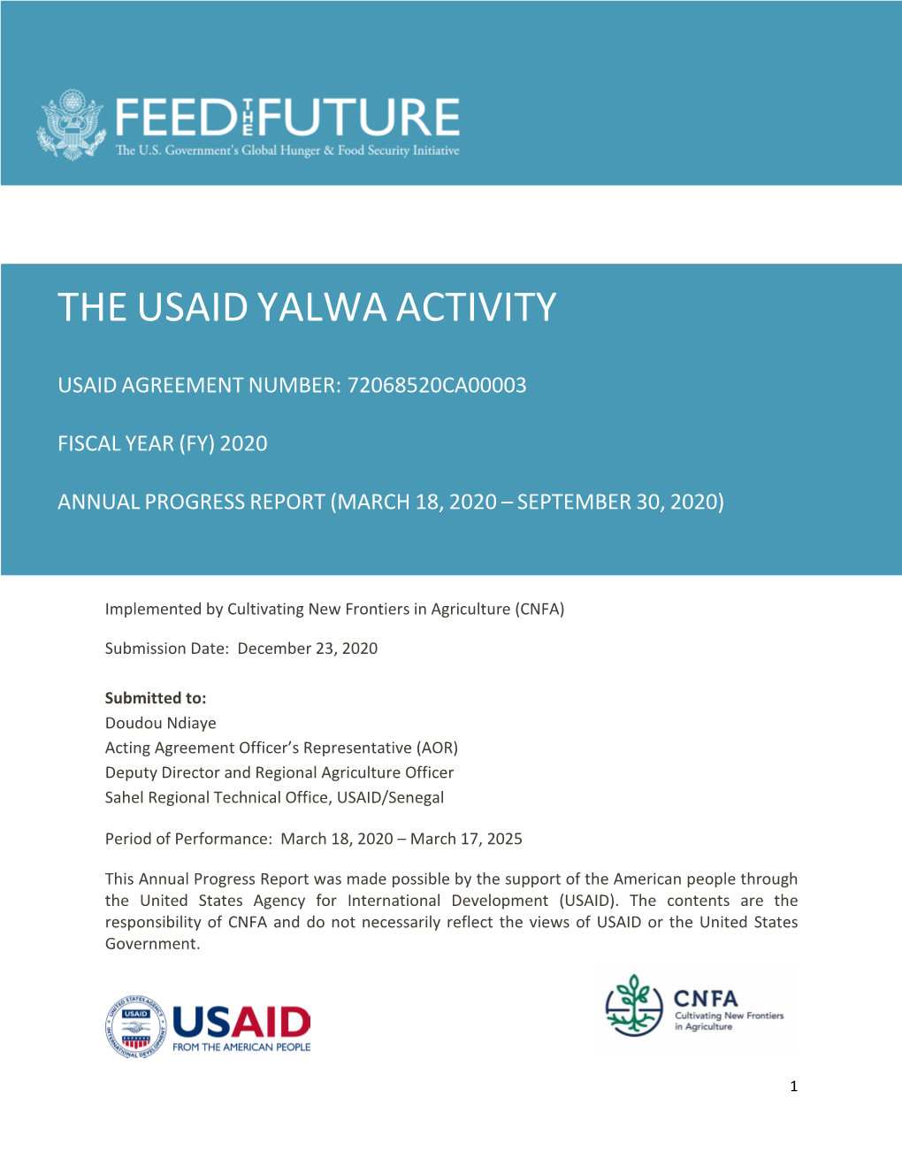USAID Yalwa FY20 Annual Report