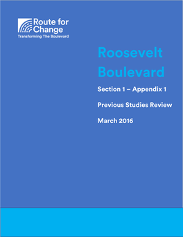Roosevelt Boulevard Section 1 – Appendix 1