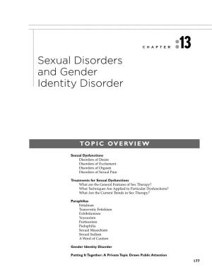 Sexual Disorders and Gender Identity Disorder