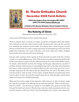 St. Thecla Parish Bulletin