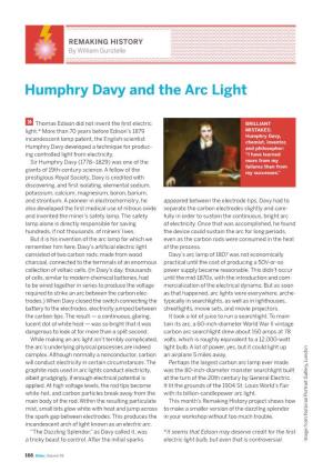 Humphry Davy and the Arc Light