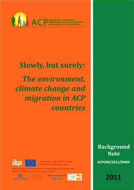 The Environment, Climate Change and Migration in ACP Countries