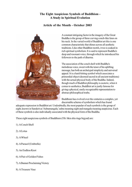 The Eight Auspicious Symbols of Buddhism - a Study in Spiritual Evolution