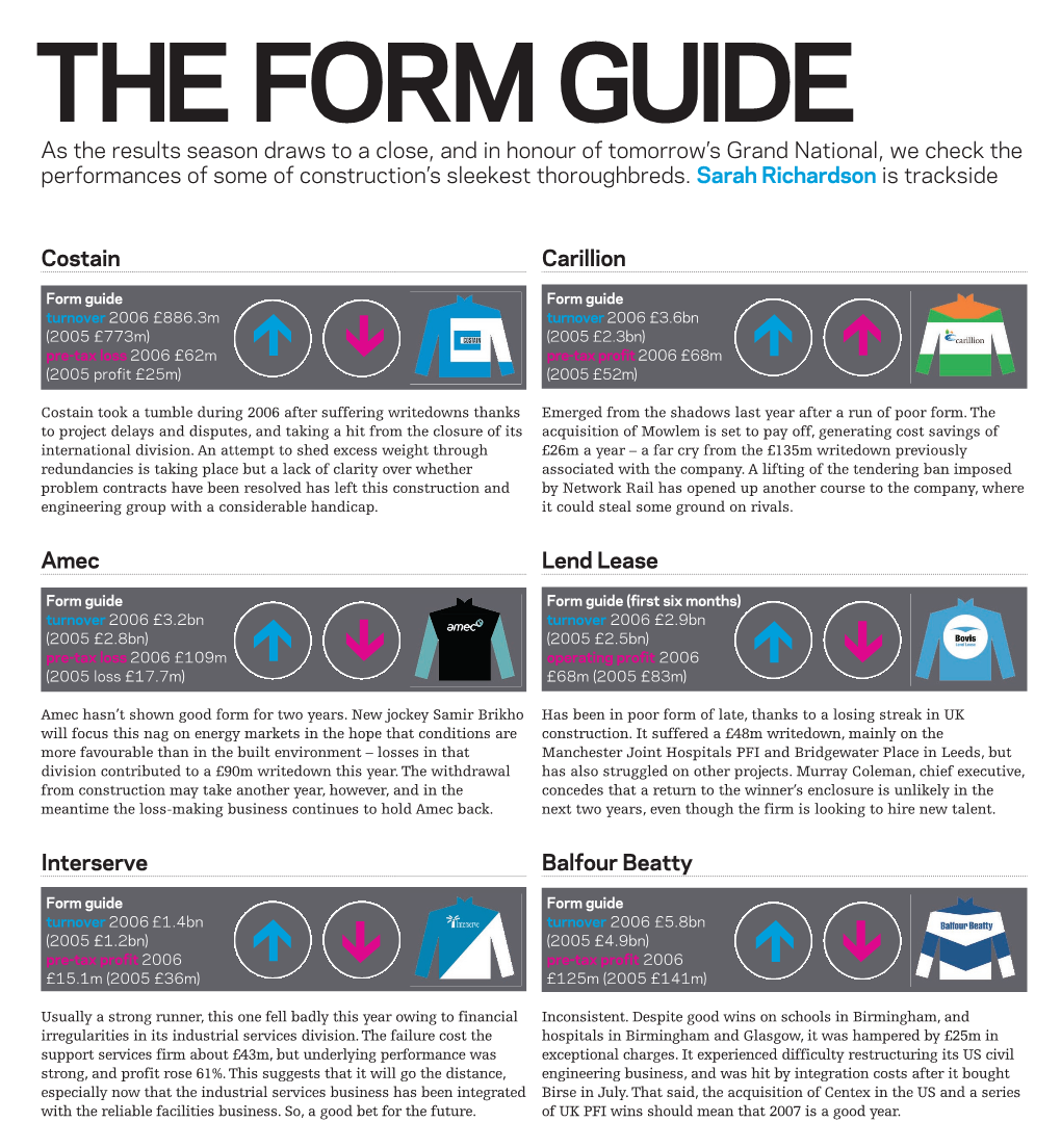 The Form Guide