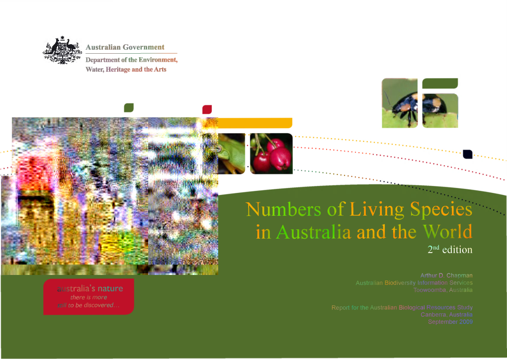 Number of Living Species in Australia and the World — Second Edition