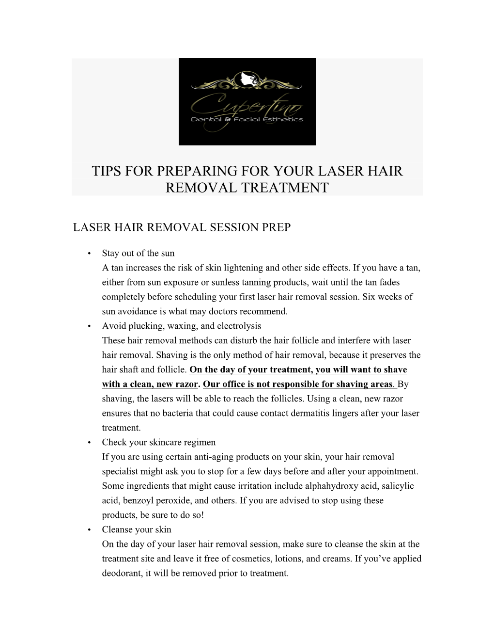 Tips for Preparing for Your Laser Hair Removal Treatment