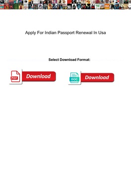 Apply for Indian Passport Renewal in Usa