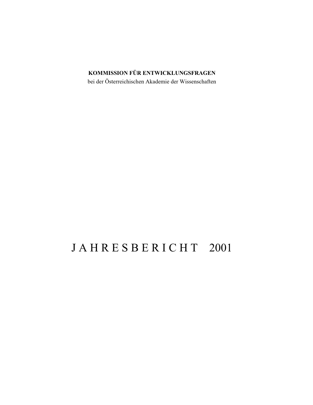 KEF-Jahresbericht 2001