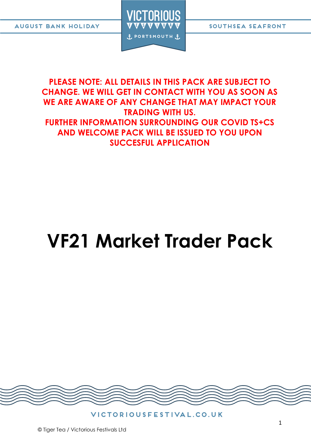 Market Traders Information Pack