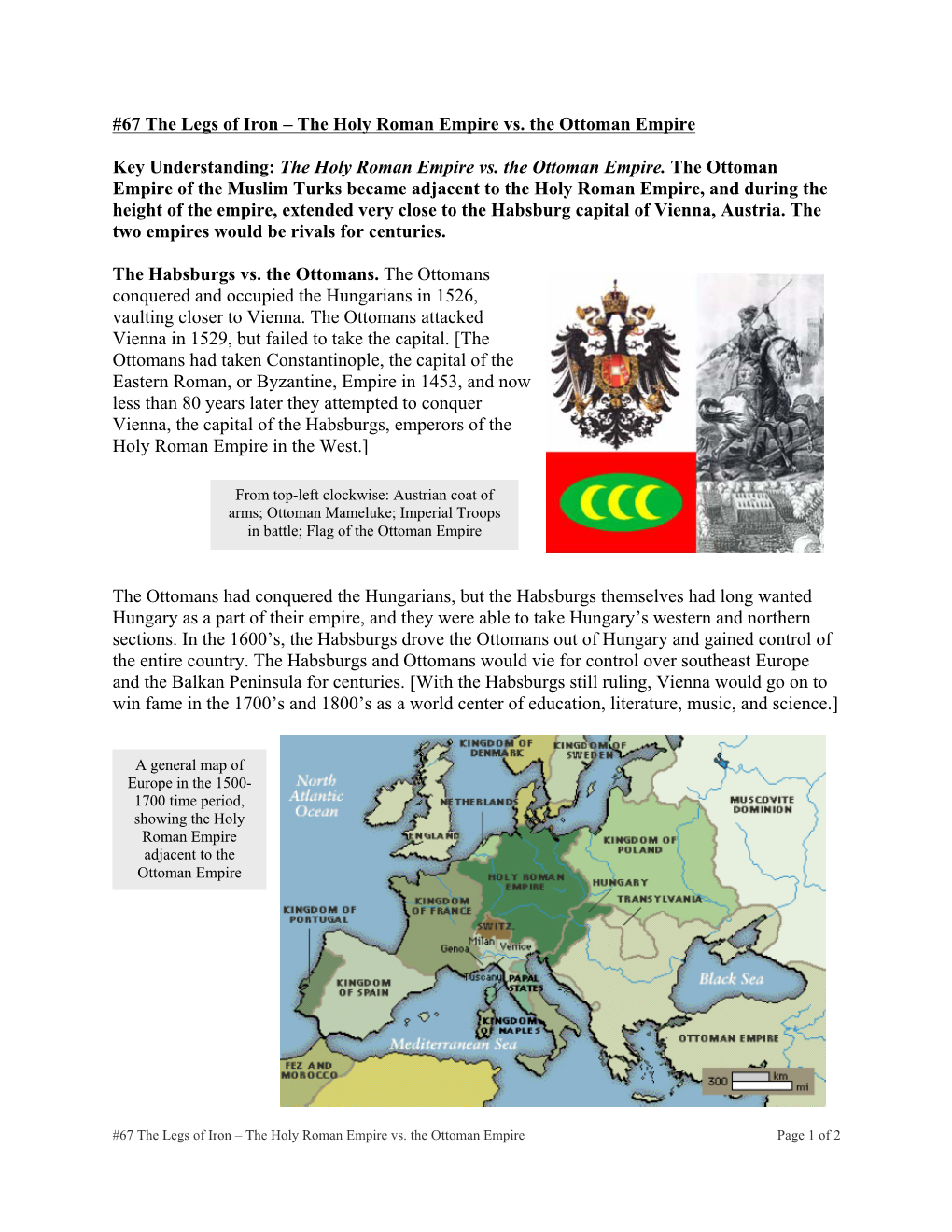 The Holy Roman Empire Vs. the Ottoman Empire