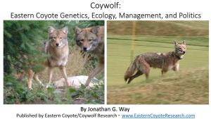 Coywolf: Eastern Coyote Genetics, Ecology, Management, and Politics