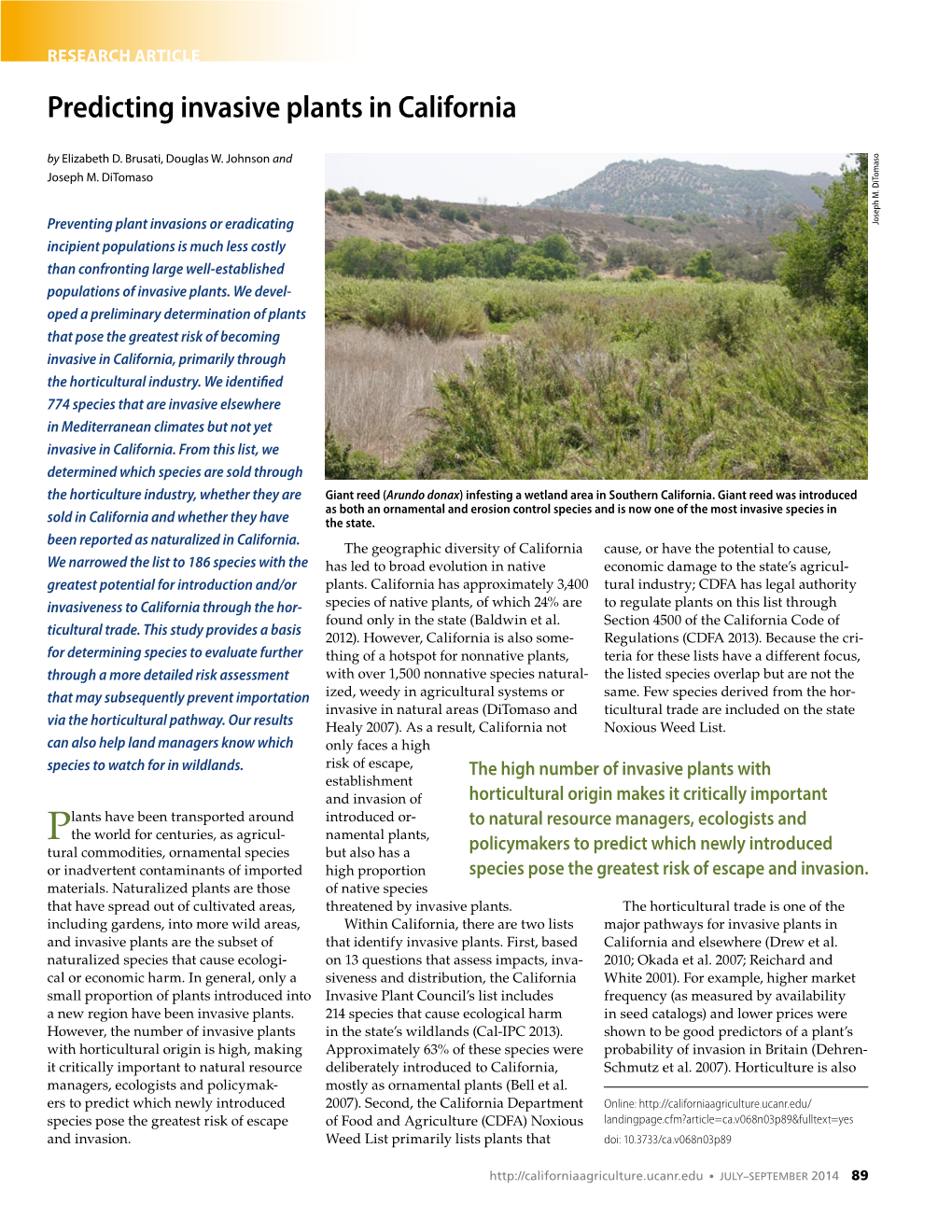 Predicting Invasive Plants in California by Elizabeth D