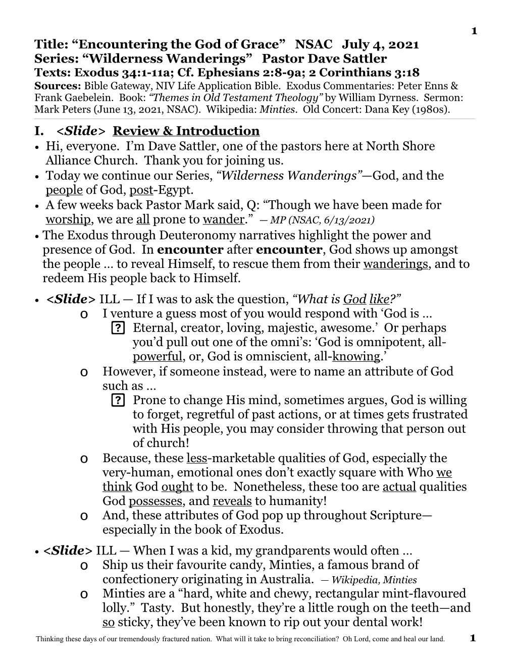 Exodus 34.Encountering God of Grace.Wildernesswanderings.NSAC