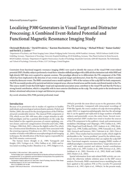 Localizing P300 Generators in Visual Target and Distractor Processing: a Combined Event-Related Potential and Functional Magnetic Resonance Imaging Study