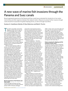 A New Wave of Marine Fish Invasions Through the Panama and Suez Canals
