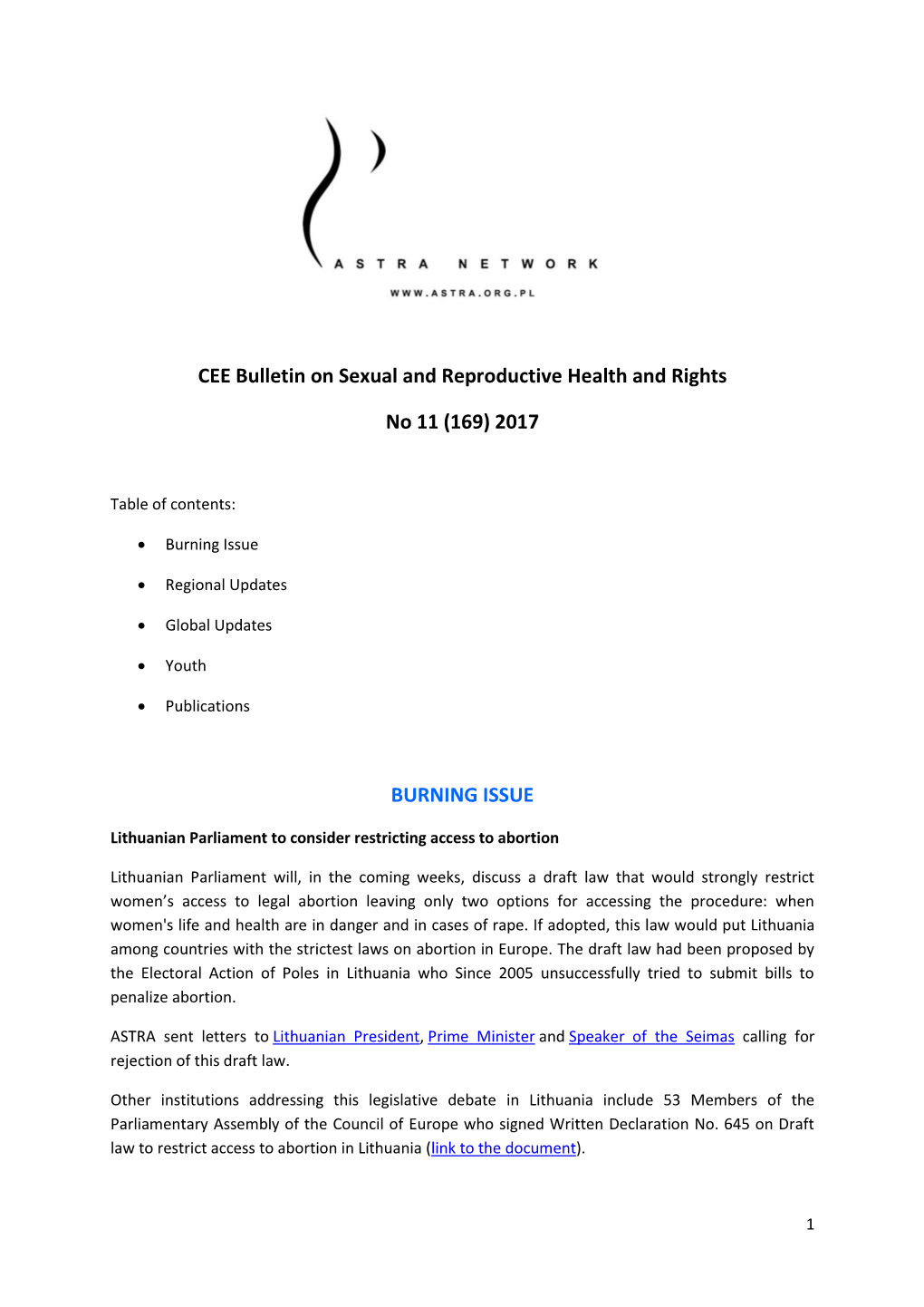 Central and Eastern European Women's Network for Sexual and Reproductive Health and Rights