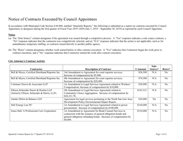 City of San Jose FY19-20 Quarterly Contract Report