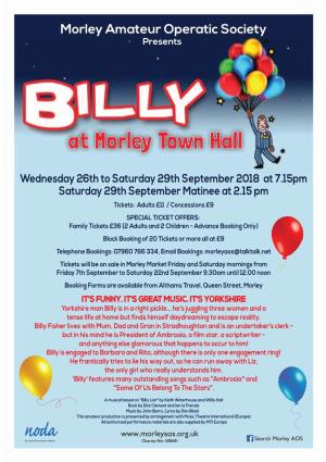 Billy A4 Poster 2018
