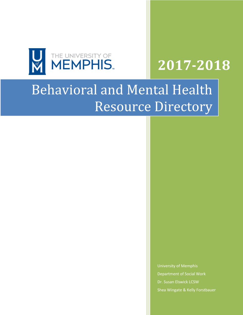 Behavioral and Mental Health Resource Directory