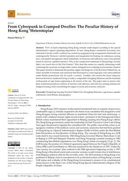 The Peculiar History of Hong Kong 'Heterotopias'
