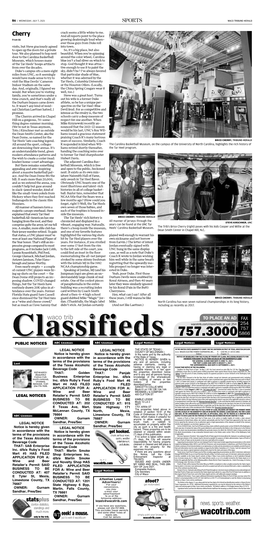 Wacotrib.Com/Classiﬁeds Or Call 254 254 757 757.3000 5866