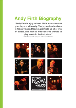 Andy Firth Biography “Andy Firth Is a Joy to Hear