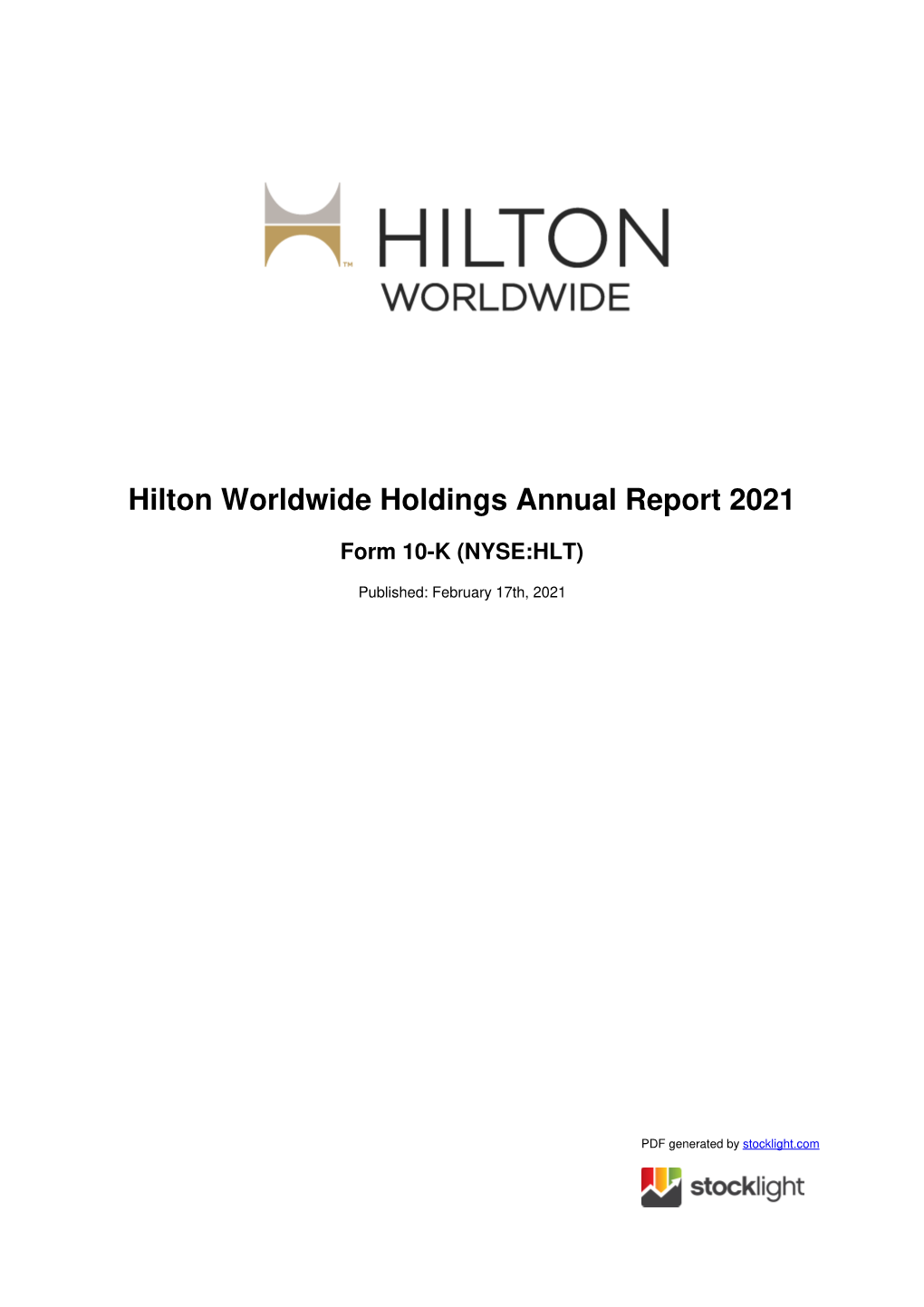 hilton investor presentation february 2021